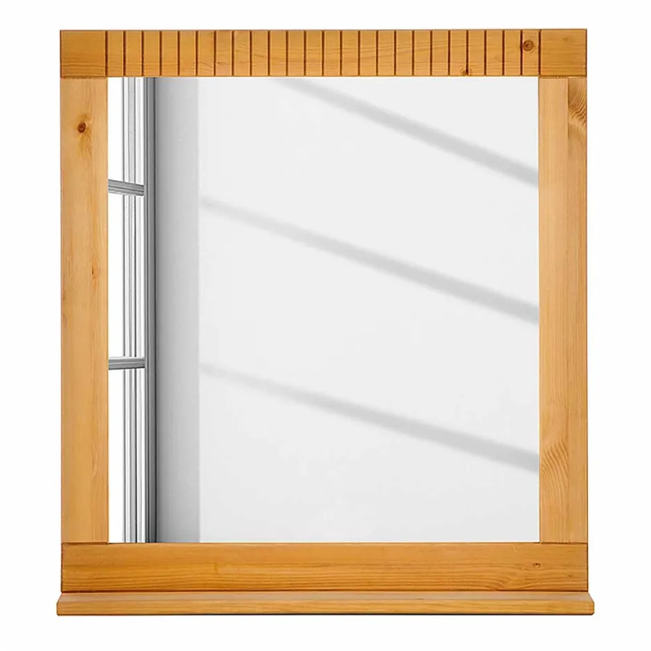 Wohnen Landhaus Spiegel mit Ablage & Holzrahmen - Vlarenzo