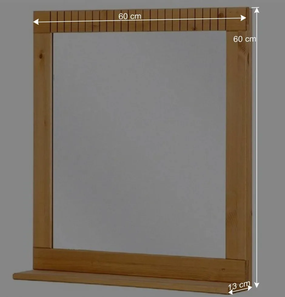 Wohnen Landhaus Spiegel mit Ablage & Holzrahmen - Vlarenzo