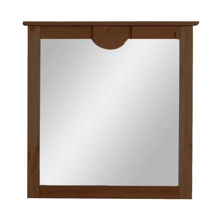 Wohnen Landhaus Spiegel mit dunklem Holzrahmen - Yemisa