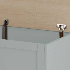 Wohnen Landhaus Truhe in Grau mit Eiche - Rino