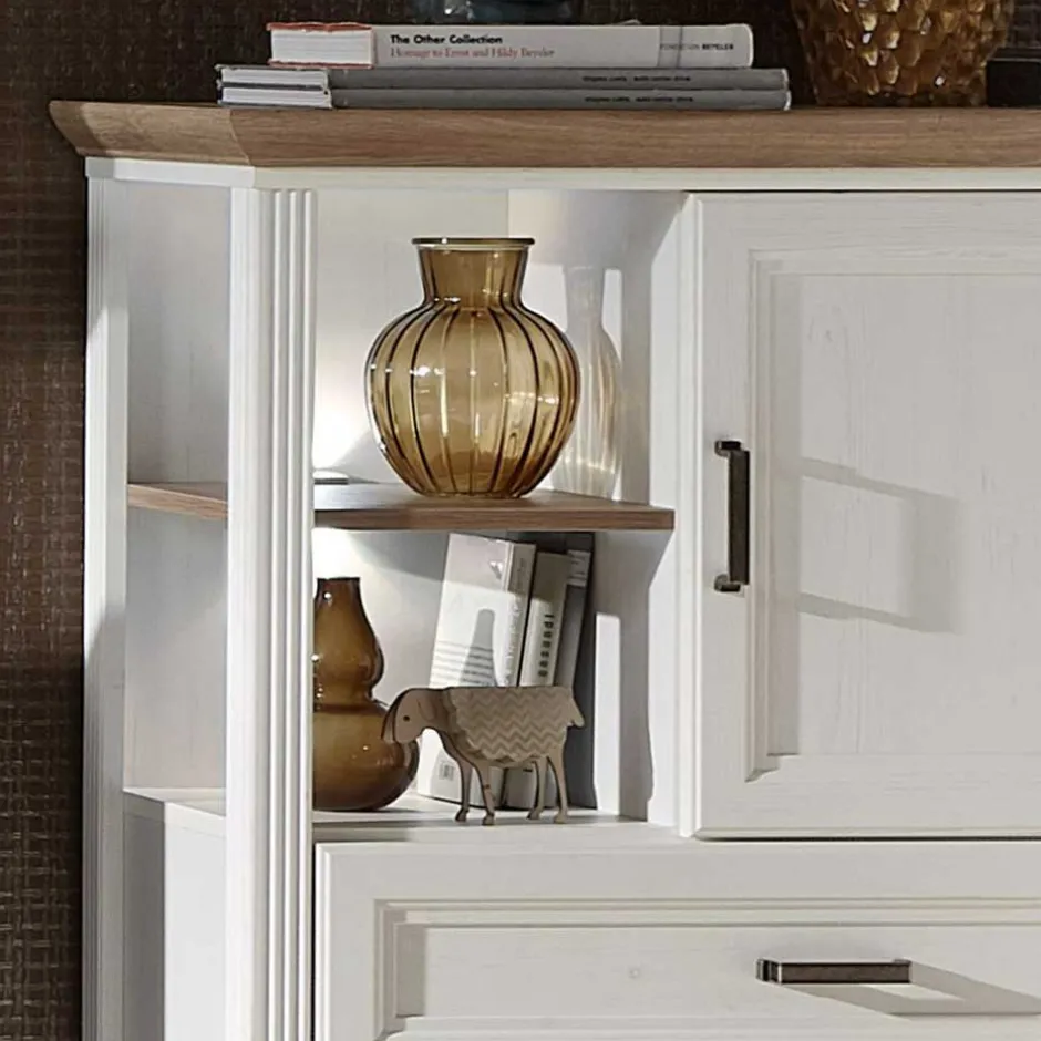 Wohnen Landhaus TV Bank & Highboard - Sinolita (zweiteilig)