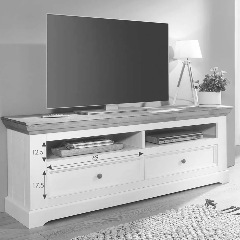 Wohnen Landhaus TV Element in Grau - Ustricia