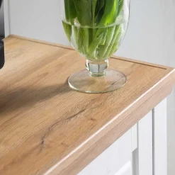 Wohnen Landhaus TV Element in Weiß & Eichefarben - Samula