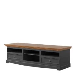 Wohnen Landhaus TV Lowboard in Grau und Eiche - Witenga