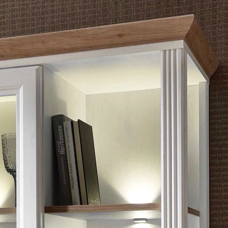 Wohnen Landhaus TV Wohnkombination mit LED - Sinolita (dreiteilig)