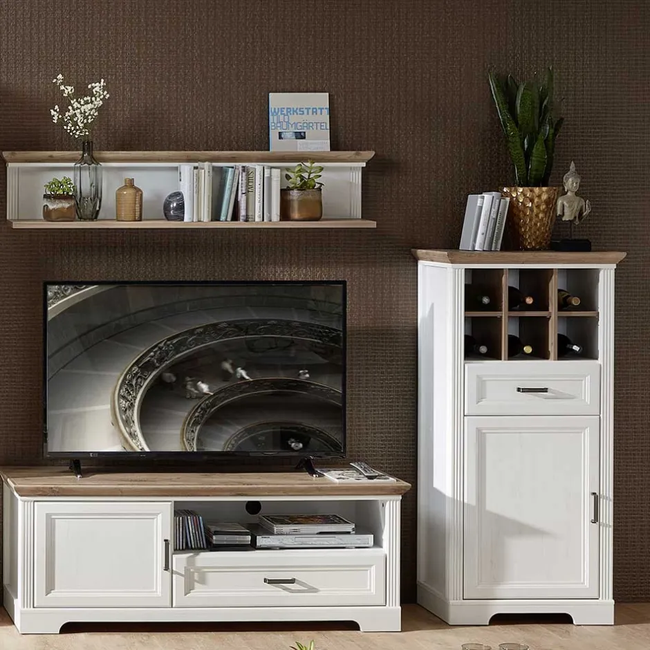 Wohnen Landhaus TV Wohnmöbel Kombi - Sinolita (dreiteilig)