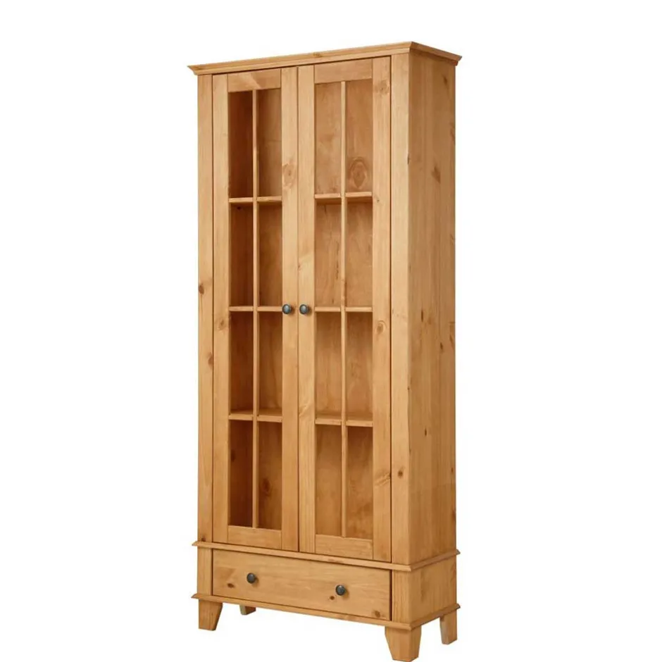 Wohnen Landhaus Vitrine aus Kiefer Massivholz - Anyamie
