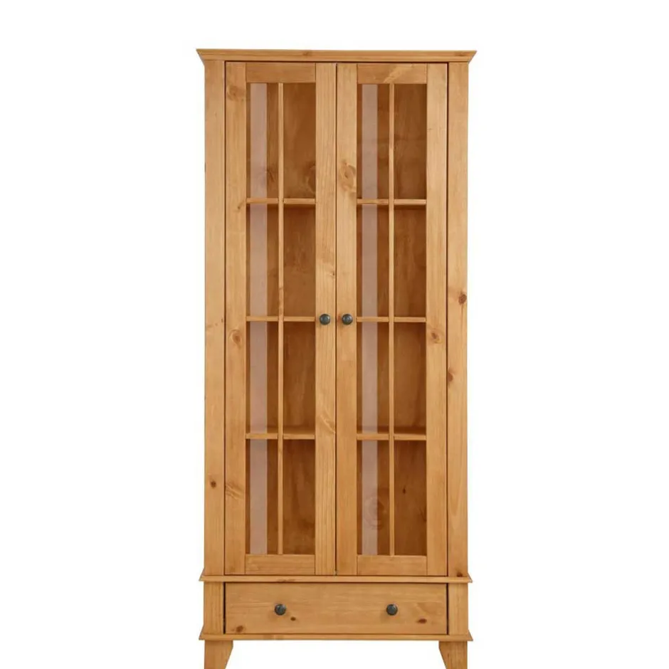 Wohnen Landhaus Vitrine aus Kiefer Massivholz - Anyamie