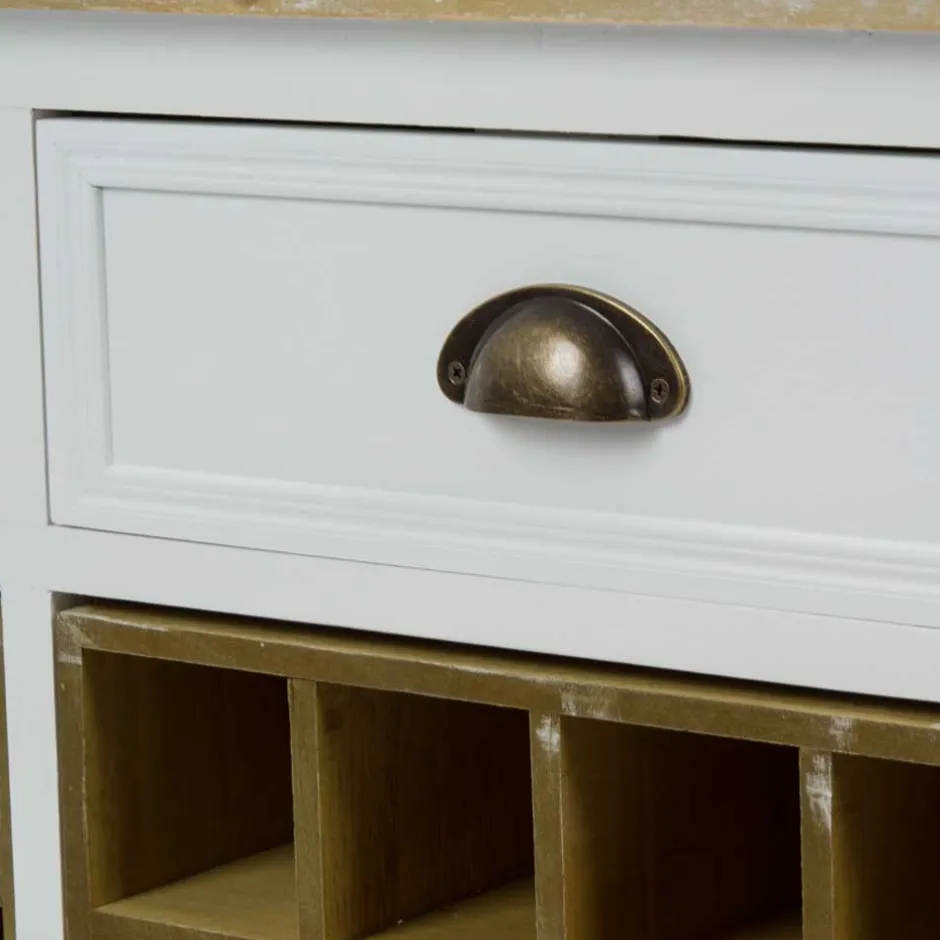 Wohnen Landhaus Vitrine Calavon in Weiß