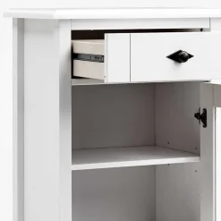 Landhaus Vitrine fürs Badezimmer in Weiß - Satumare^Wohnen Outlet