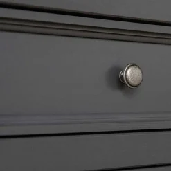 Wohnen Landhaus Vitrine in Grau und Eiche - Witenga