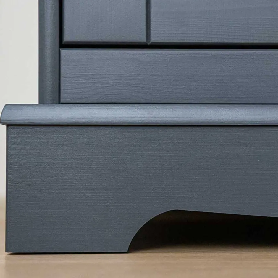 Wohnen Landhaus Vitrine in Grau und Eiche - Witenga