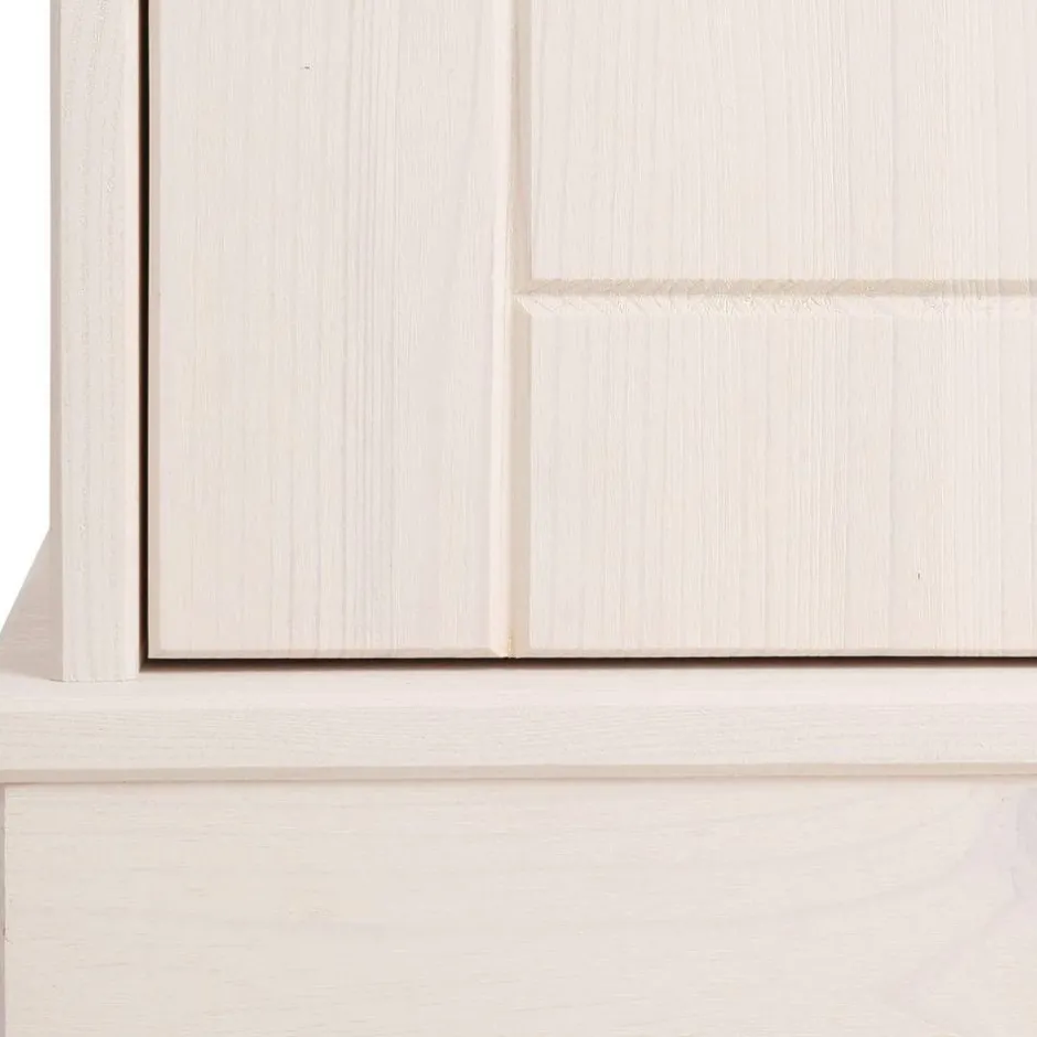 Landhaus Vitrine in Weiß und Kiefer Honig - Zentra^Wohnen Hot