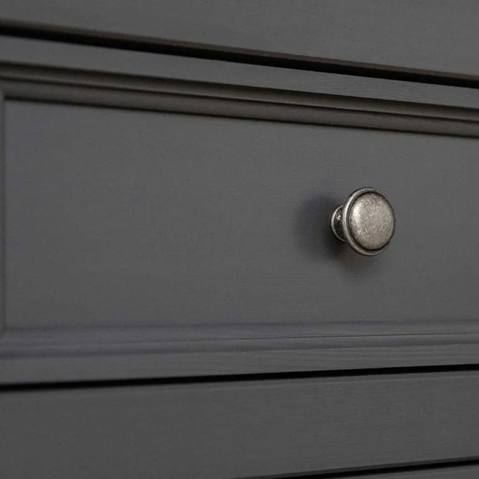 Wohnen Landhaus Vitrinenschrank in Grau und Eiche - Witenga