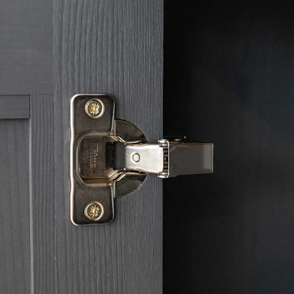 Wohnen Landhaus Vitrinenschrank in Grau und Eiche - Witenga