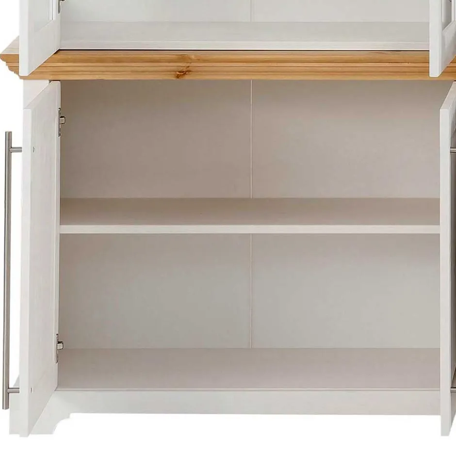 Wohnen Landhaus Vitrinenschrank mit acht Türen - Eyzaco