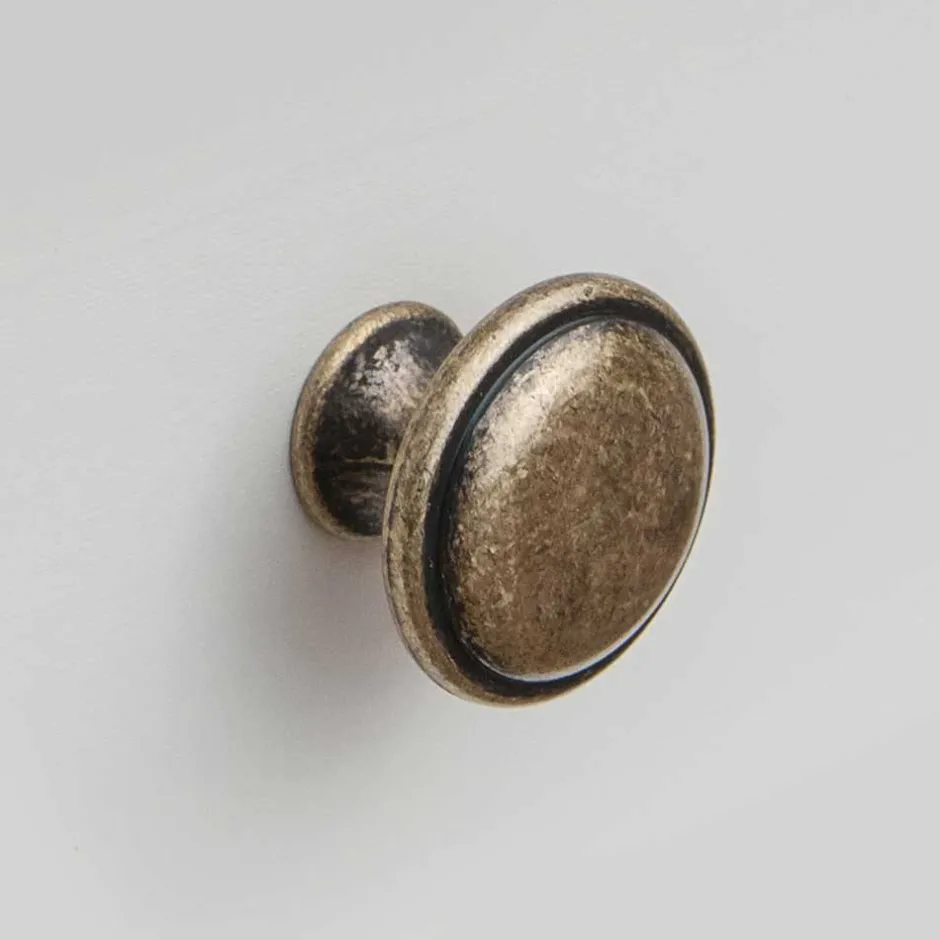 Wohnen Landhaus Vitrinenschrank in Weiß mit Nussbaum - Manipur