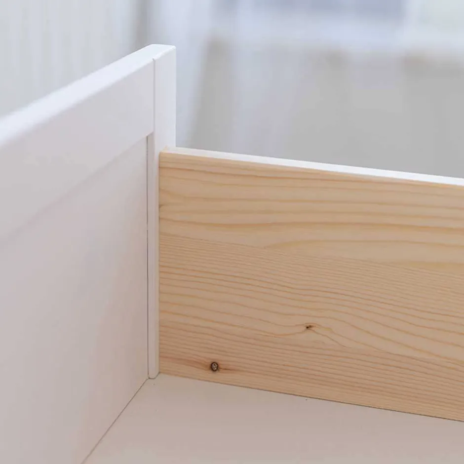 Landhaus Vitrinenschrank aus Kiefer zweifarbig - Zalya^Wohnen Best