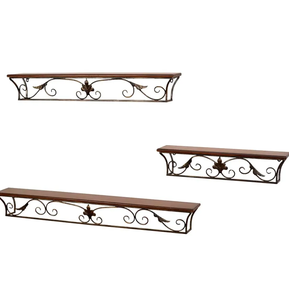 Landhaus Wandkonsole Juliama mit Metall Verzierung^Wohnen Online