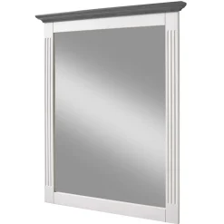 Wohnen Landhaus Wandspiegel in Weiß & Grau - Caneon