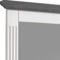 Wohnen Landhaus Wandspiegel in Weiß & Grau - Caneon