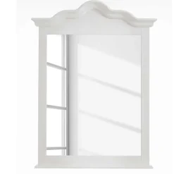 Wohnen Landhaus Wandspiegel in Weiß Laburita Holzrahmen Kiefer