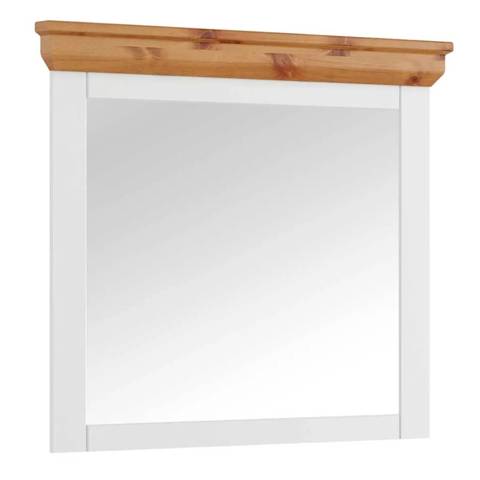 Landhaus Wandspiegel mit Kiefernholz Rahmen - Saluts^Wohnen Best