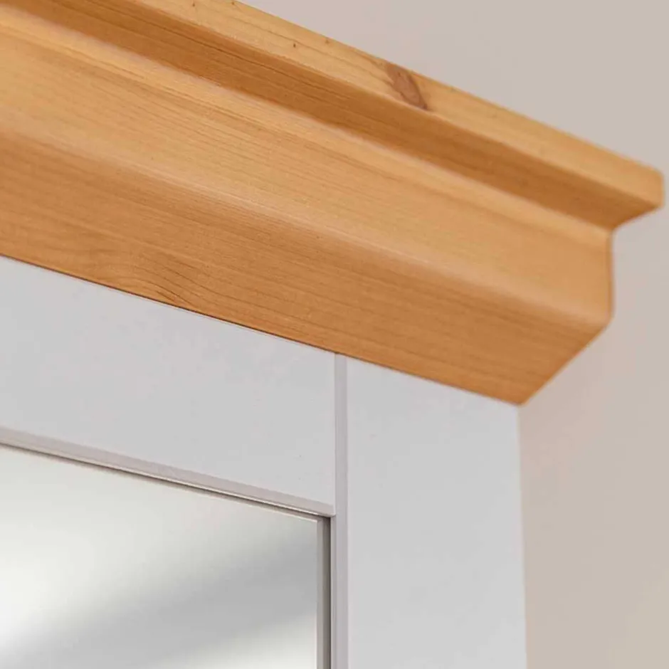 Landhaus Wandspiegel mit Kiefernholz Rahmen - Saluts^Wohnen Best