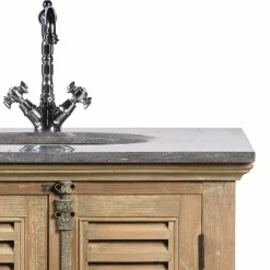 Wohnen Landhaus Waschtisch mit Becken & Steinplatte Harrosands & Kiefer Antik teilmassiv