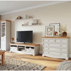 Landhaus Wohnwand Möbel - Vitablo (fünfteilig)^Wohnen Best