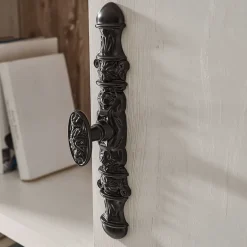 Wohnen Landhaus Wohnzimmer Möbel Set Nedita in Weiß & Pinie (vierteilig)