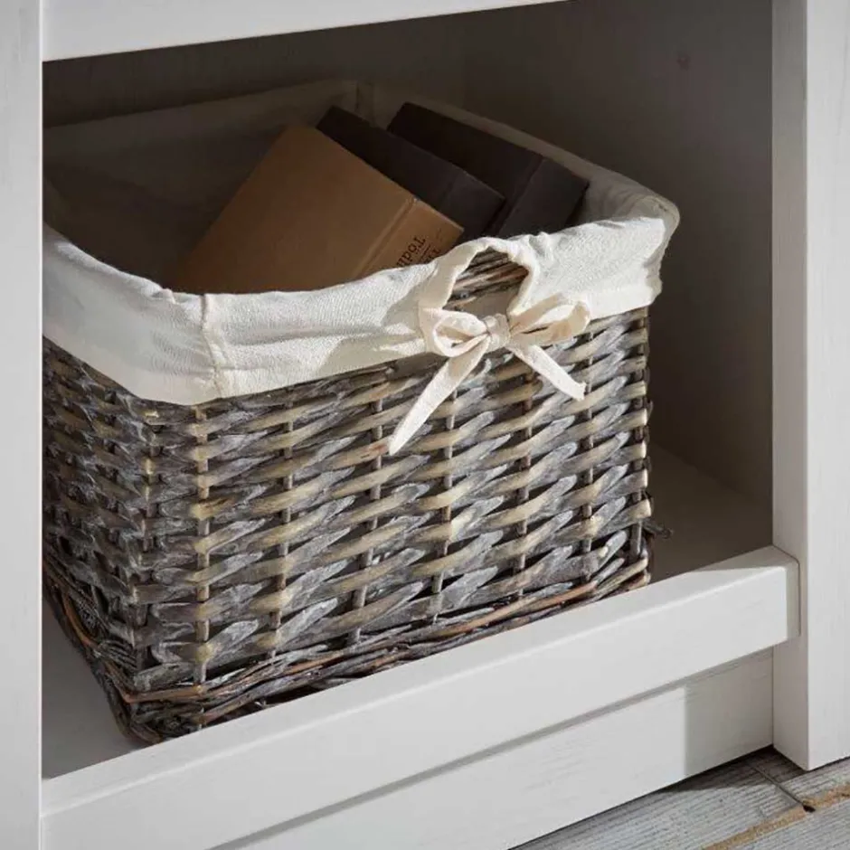 Wohnen Landhaus Wohnzimmer Möbel in Weiß - Chelles (vierteilig)