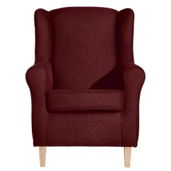Wohnen Landhaus-Ohrensessel in Rot und Buche - Lacaza