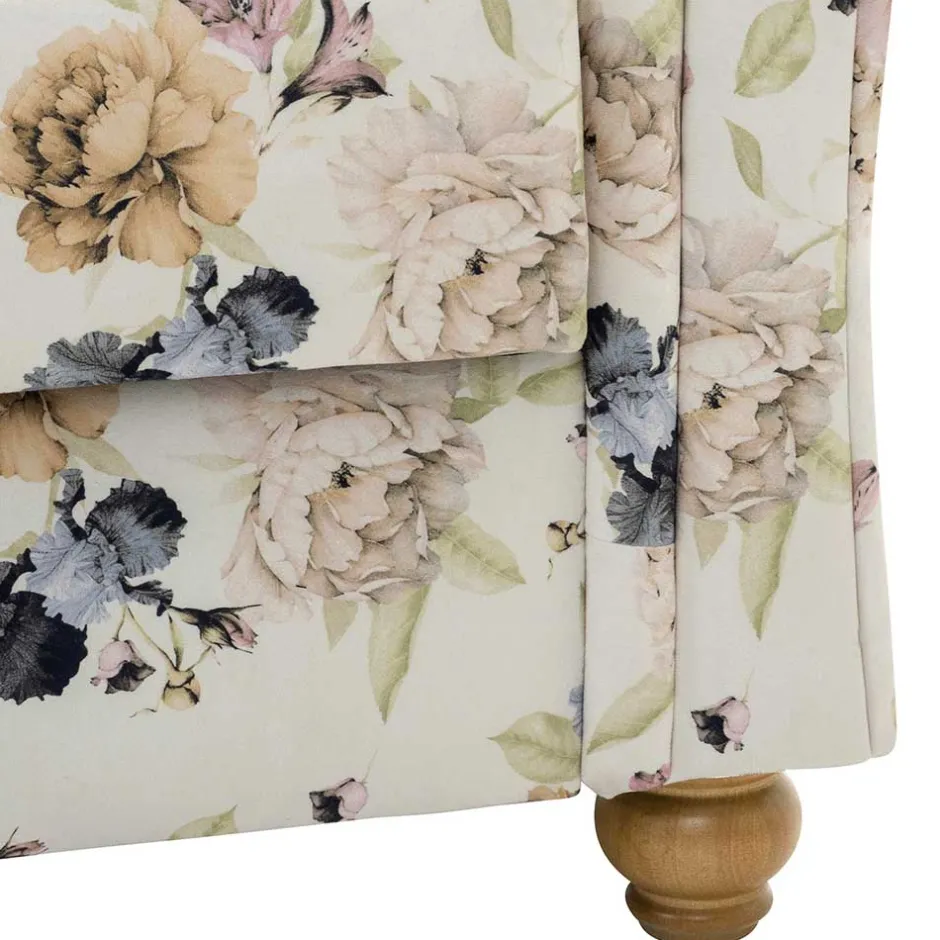 Wohnen Landhaus-Recamiere mit Blumen Muster - Vergil