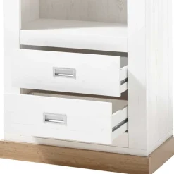 Landhausregal in Weiß & Dekor Wildeiche - Helkaska^Wohnen Discount