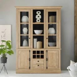 Landhaus-Schrank in Eiche Gold - Hengas^Wohnen Sale