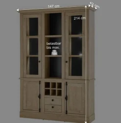 Landhaus-Schrank in Eiche Gold - Hengas^Wohnen Sale