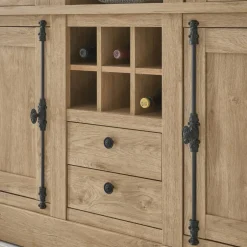 Landhaus-Schrank in Eiche Gold - Hengas^Wohnen Sale