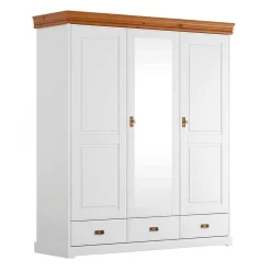 Landhausschrank in Weiß mit Kiefer - Varicano^Wohnen New