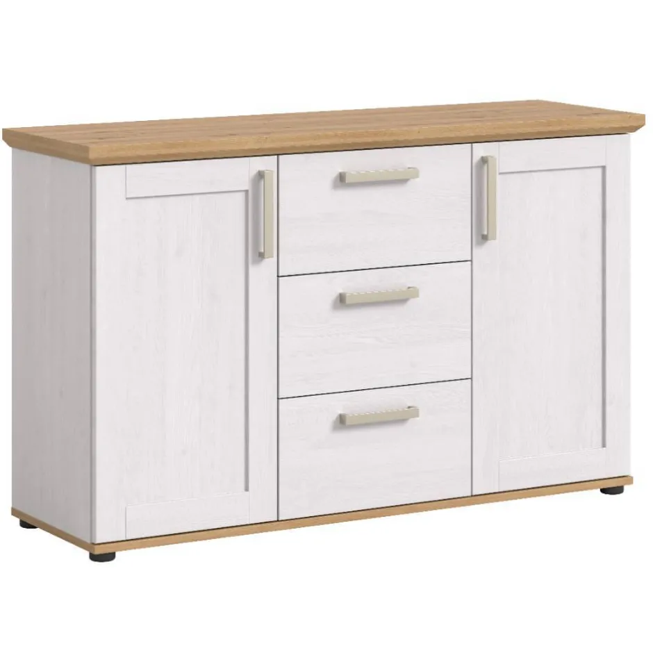 Wohnen Landhaus-Sideboard in Weiß - Tocella