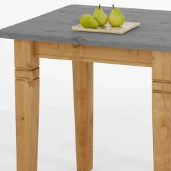 Wohnen Landhaustisch in Grau & Kiefer Lauge - Eshelas