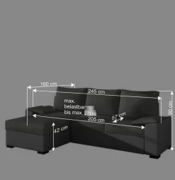 L-Design Bettsofa in Beige und Creme - Dongtana^Wohnen Outlet