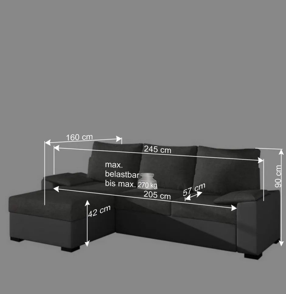 L-Design Bettsofa in Beige und Creme - Dongtana^Wohnen Outlet