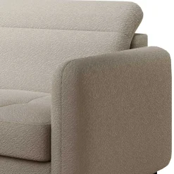 Wohnen L-Design Bettsofa in Taupe Stoffbezug - Gravanti