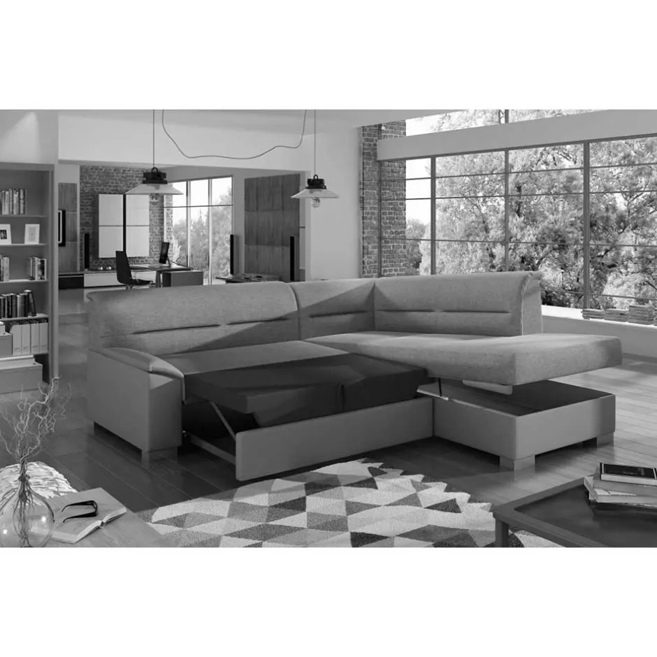 L-Design Funktionscouch in Dunkelgrau - Silecta^Wohnen Online