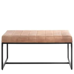 Wohnen Leder Polsterbank in Braun - Eccossi