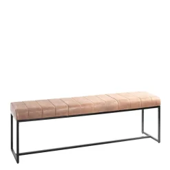 Wohnen Leder Polsterbank in Braun - Eccossi