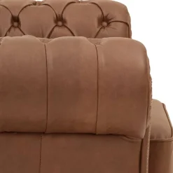 Wohnen Leder Polstersessel im Chesterfield Look - Gonron