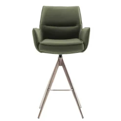 Wohnen Leder-Barstühle mit Armlehnen - Asca (2er Set)