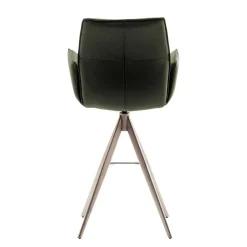 Wohnen Leder-Barstühle mit Armlehnen - Asca (2er Set)